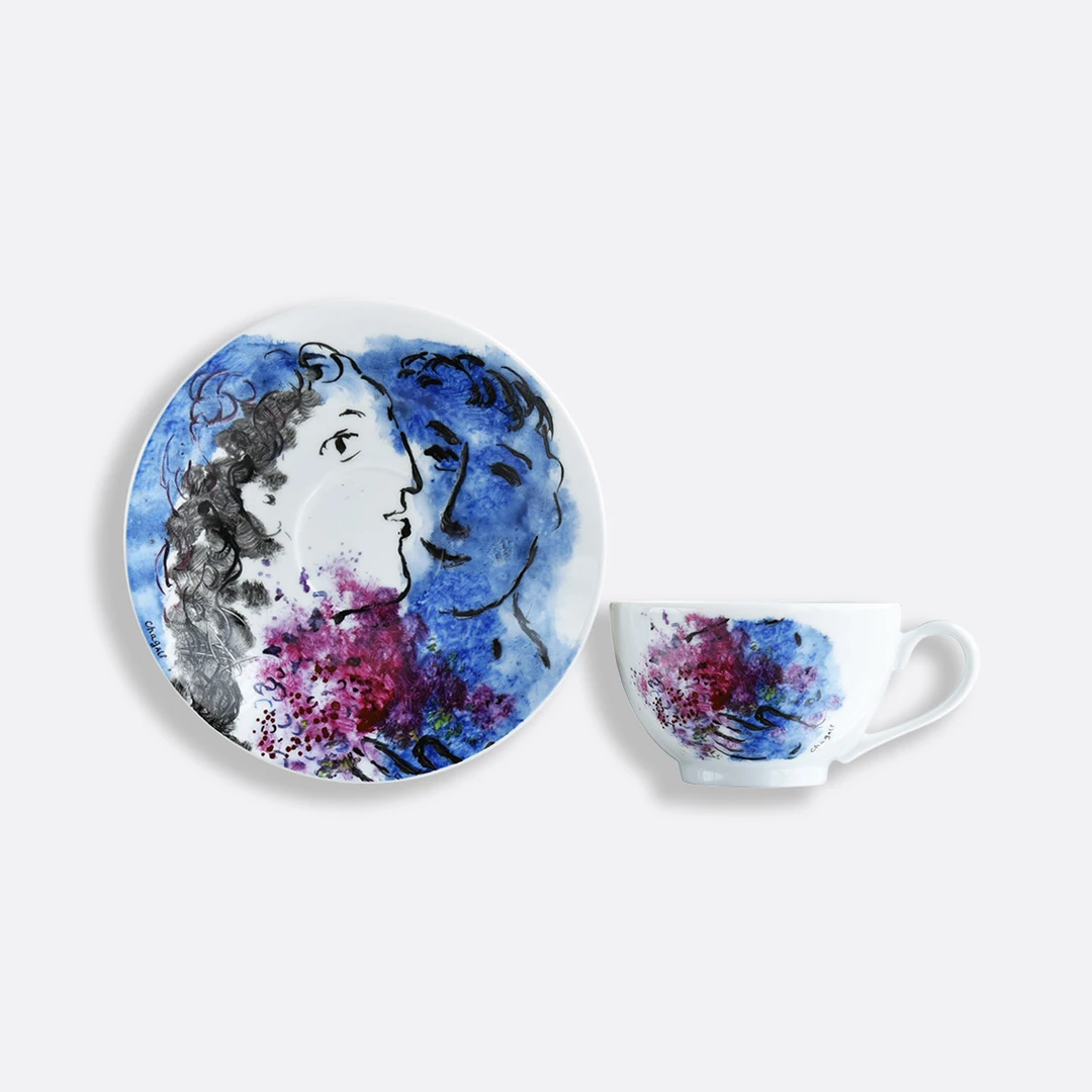 柏图夏加尔花束茶杯碟