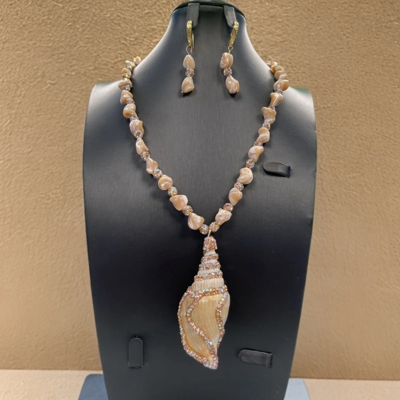 不锈钢贝壳项链 【新疆包邮】新款精美时尚三件套首饰sadapyuruxlik