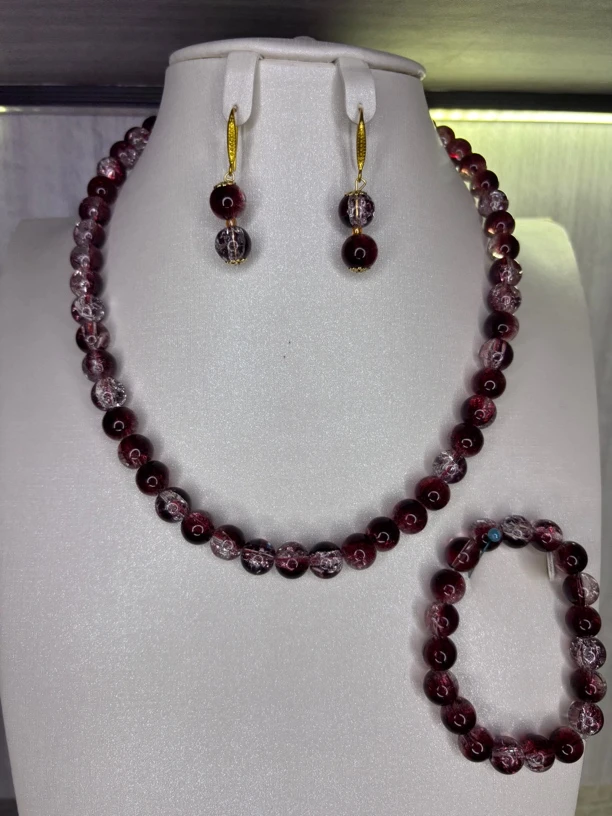 非金属莫桑石耳饰 爱祖银气质中古金色项链耳环复古百搭时尚手工