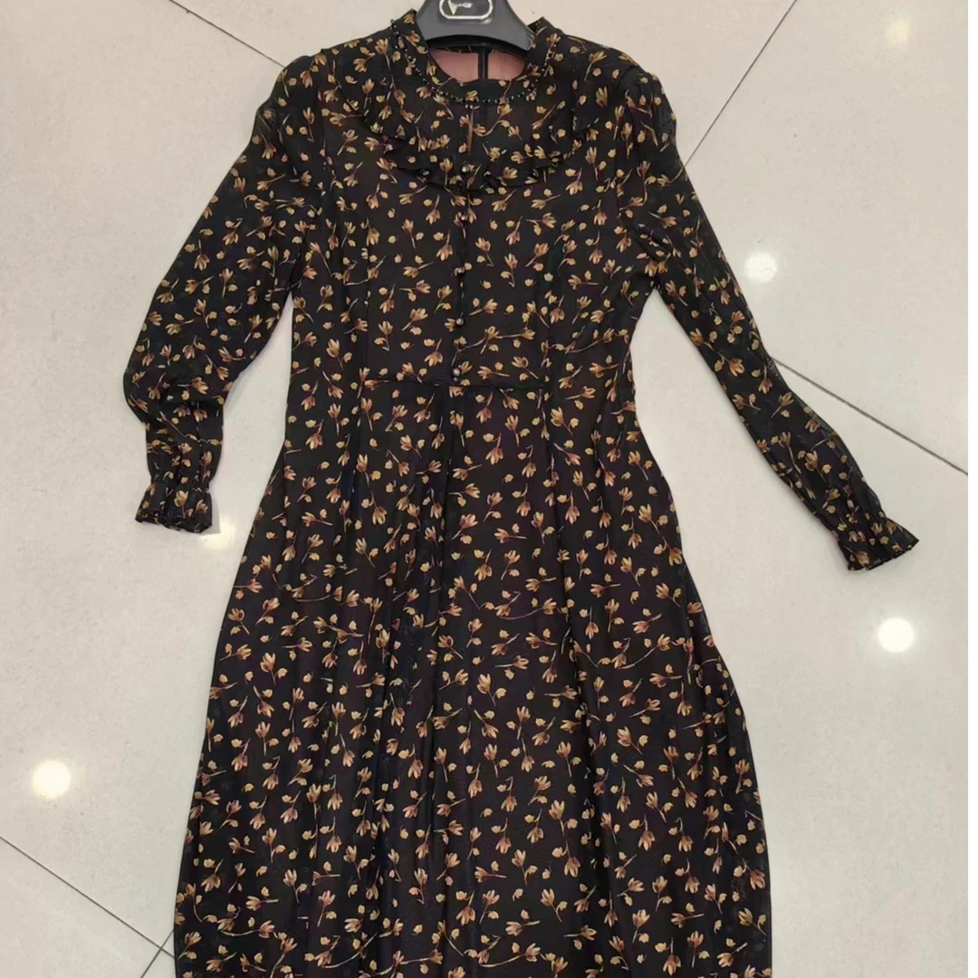 黑色长袖时尚百搭连衣裙