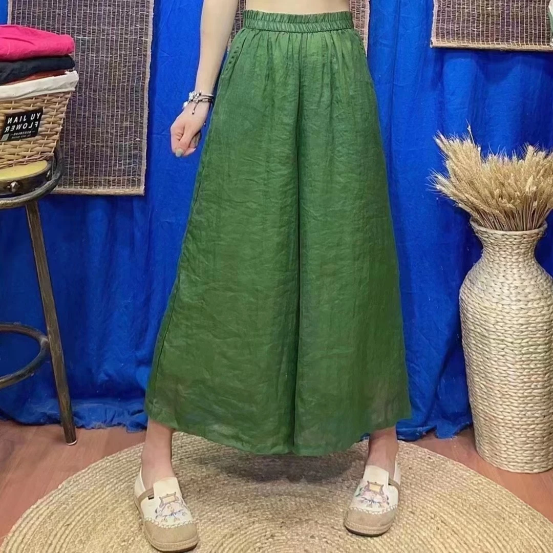 【女神裤】超百搭衣服33色双层时尚女夏季新款松紧腰九分裤显瘦