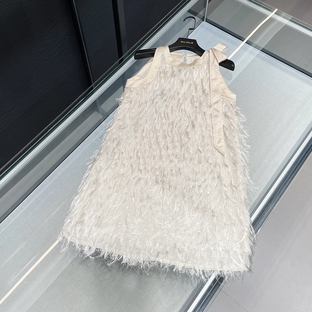 轻奢无袖女装连衣裙休闲百搭吊带中长裙夏DY3660