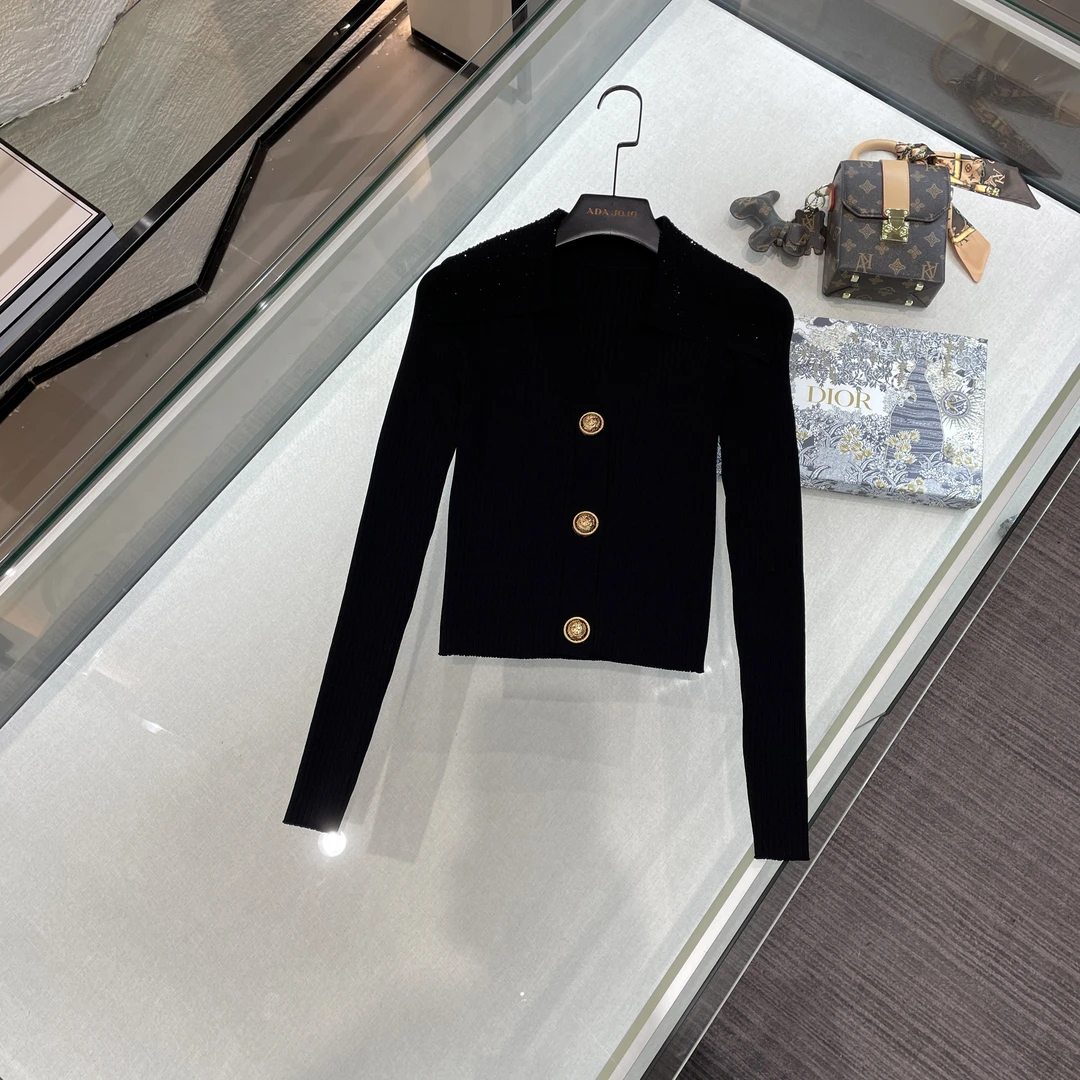 2025新款闪闪显瘦V领轻奢针织打底衫内搭上衣女DY3186