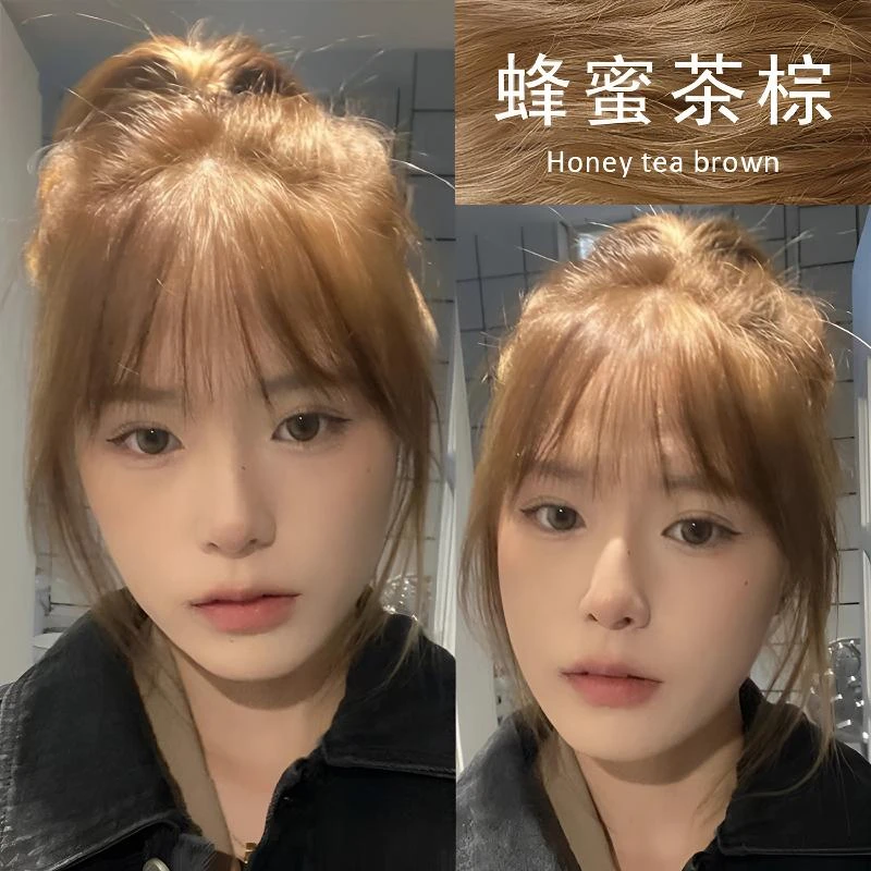 蜂蜜茶棕色染发剂膏自己在家染泡泡沫天然植物纯无刺激正品品牌女