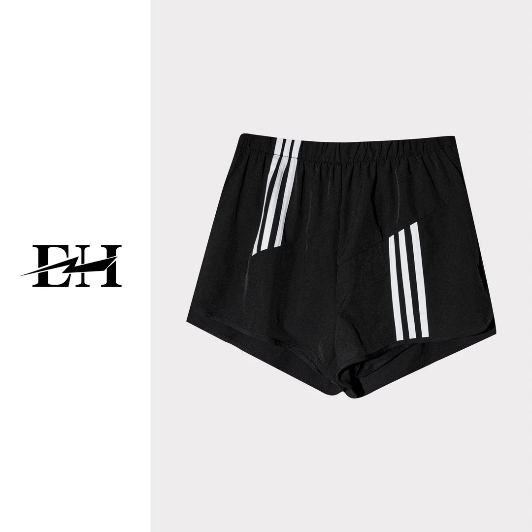 【表妹】夏季阔腿裤不对称三条杠韩版运动裤热裤休闲高腰短裤 W500