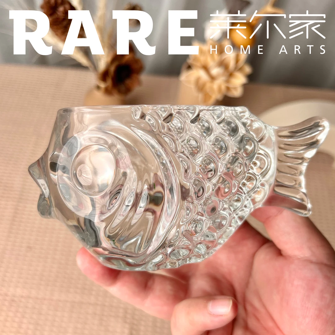 可爱鱼型水培花瓶透明水晶玻璃创意客厅摆件玻璃器皿绿萝