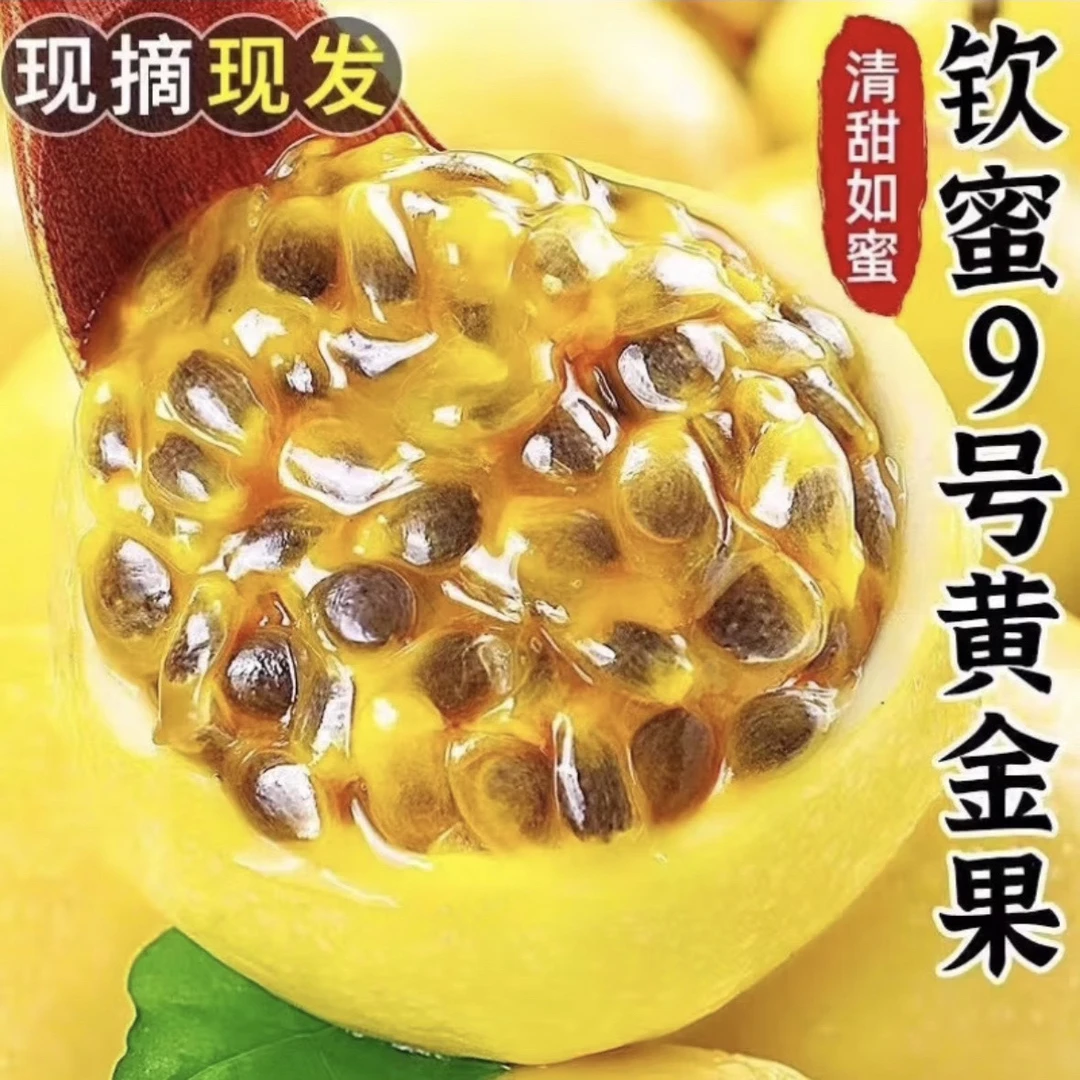 【顺丰快递】广西钦蜜9号百香果香甜现摘现发新鲜放微皱皮口感更佳