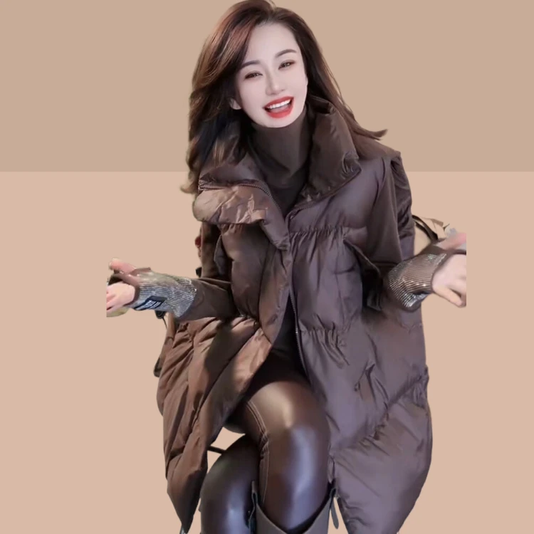 品牌撤柜反季女装~高级感蓬松女士马甲外穿洋气时尚爆款保暖马夹