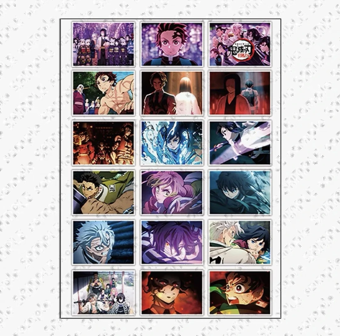 【鬼灭之刃】  场面写相卡  全18种   动漫周边