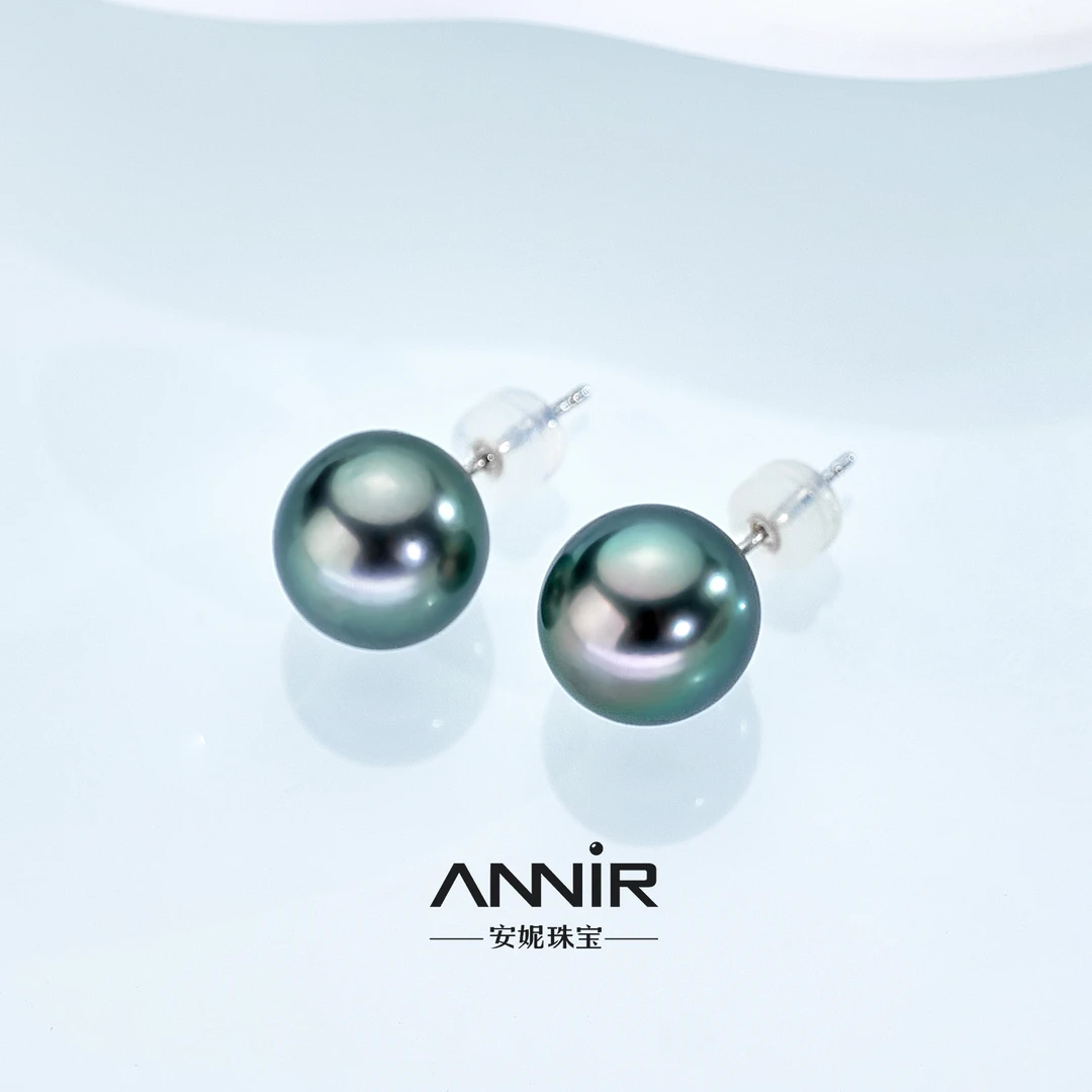 大溪地耳钉 8-9mm 18K金 1764H00DY