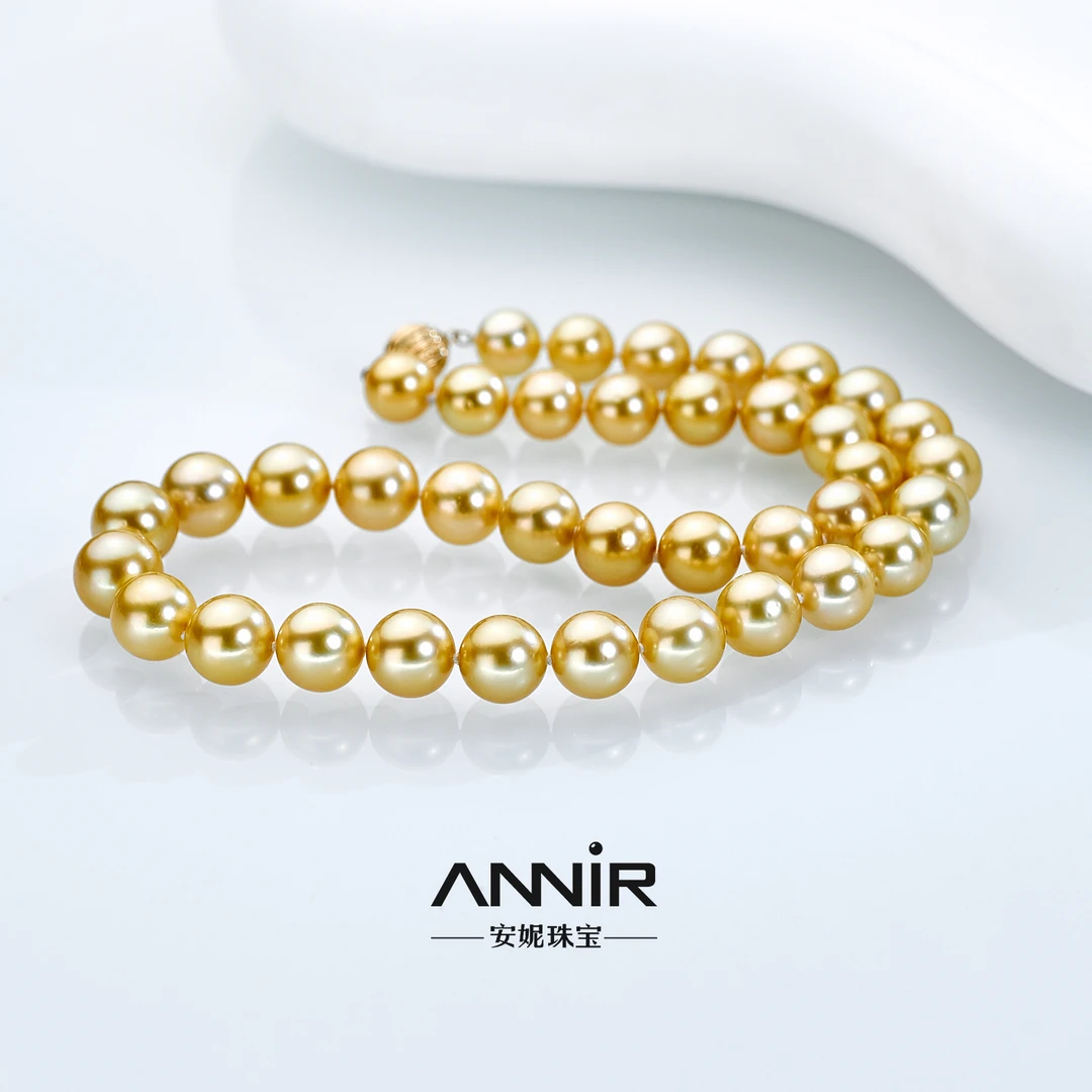 南洋海水金珍珠项链 9-12mm 14K金 （吉尔德）1050H00DY 不含定位扣