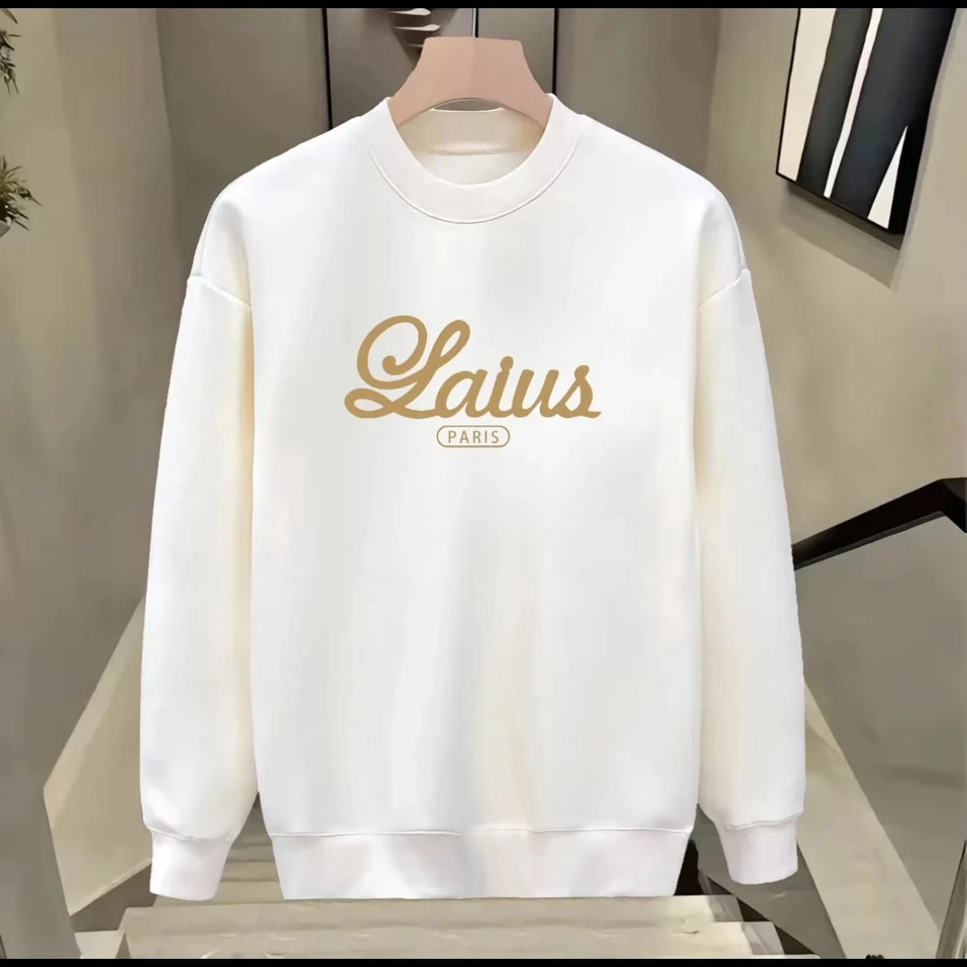 个性潮流重磅圆领卫衣痞帅街头宽松休闲秋季印花时尚男士潮流卫衣