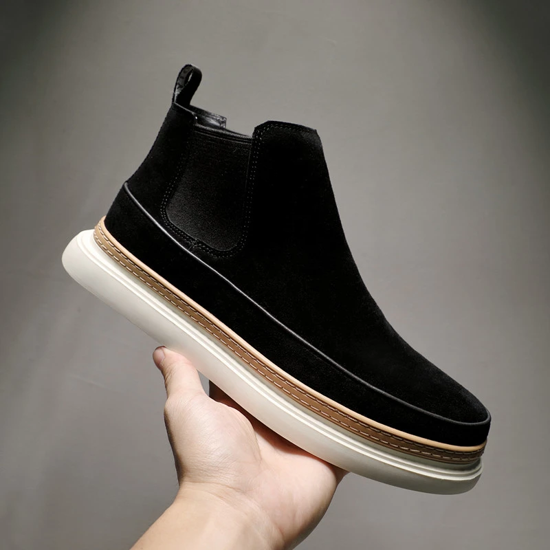 帕达索鞋子男款英伦男士鞋子正宗牛皮皮鞋磨砂马丁靴PB211018