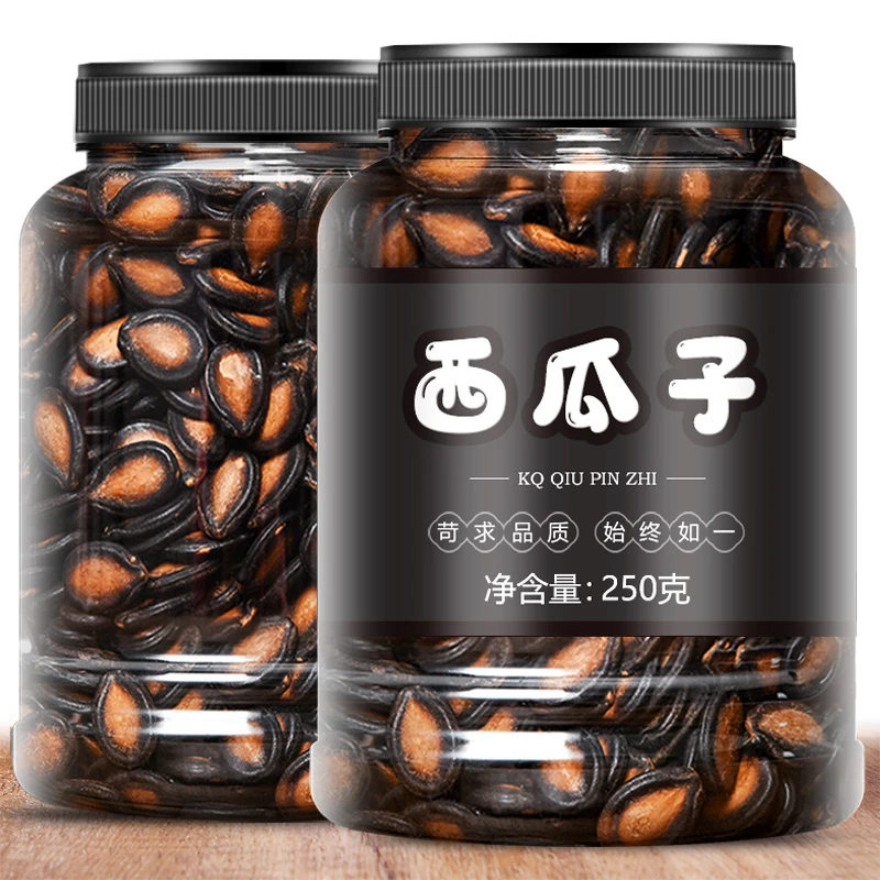新货话梅味西瓜子500g罐装手剥瓜子炒货干货过年年货零食散装批发