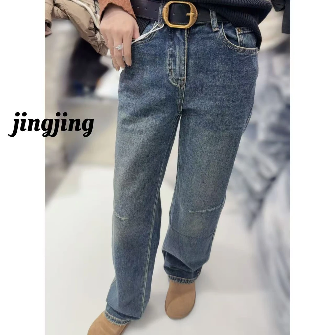 秋季新款休闲百搭直筒牛仔裤（68012）