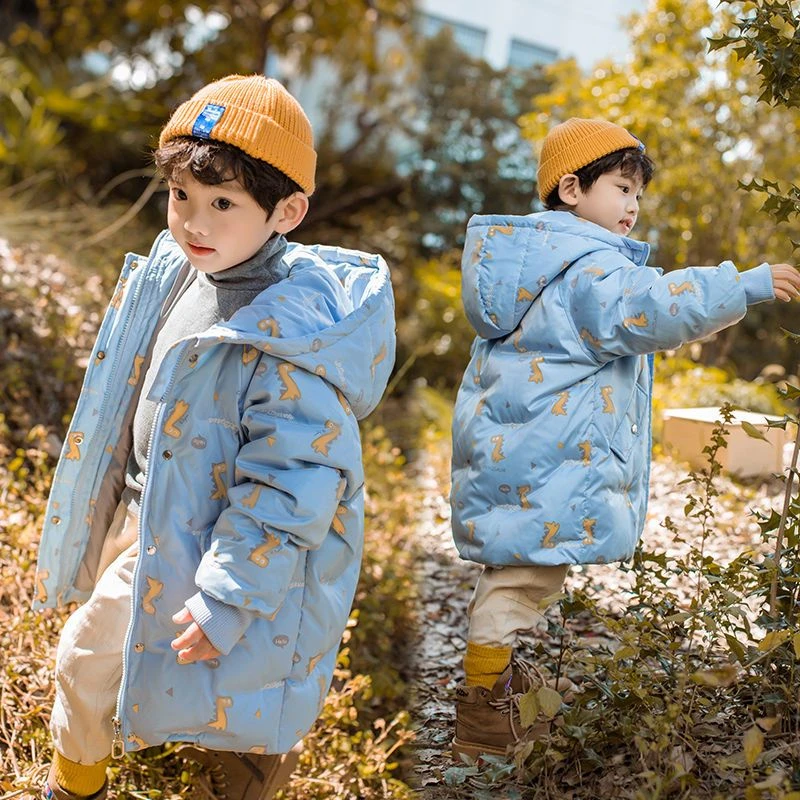 反季清仓儿童羽绒服男女童中长款洋气韩版宝宝加厚冬装潮冬季