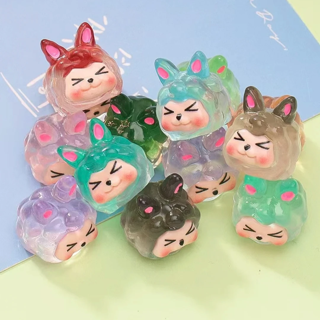 《直播拆》网红KK创意饰品DIY夜光摆件玩具可爱KK萌粒夜光摆件