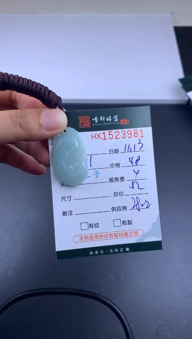 【闪购商品】翡翠挂件未镶嵌哈轩 挂件1