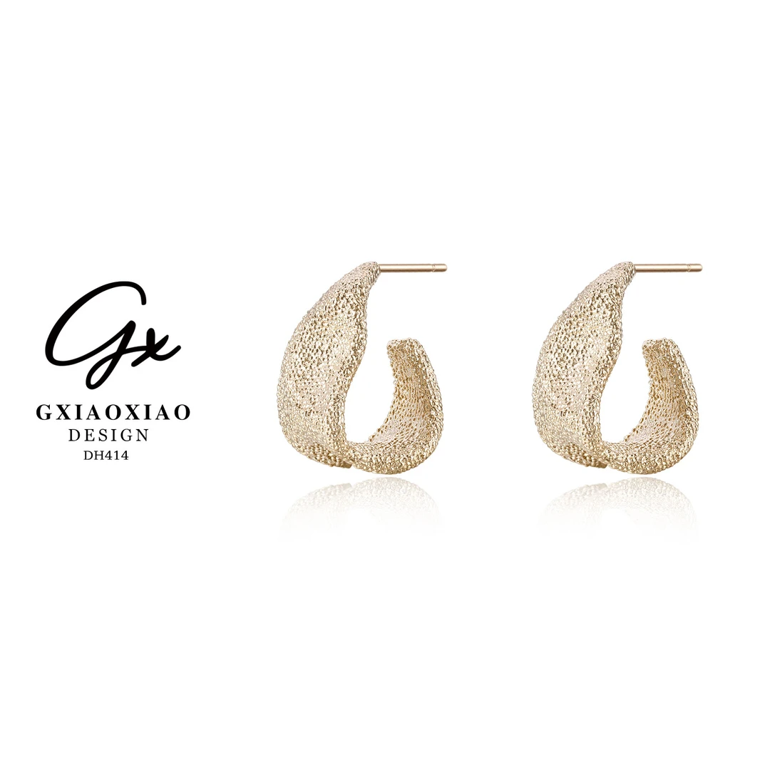 G XIAOXIAO 轻奢时尚法式不规则气质百搭耳环 DH414新年礼物