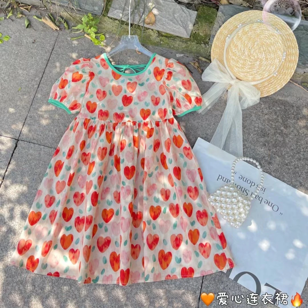 夏季女童爱心连衣裙1308