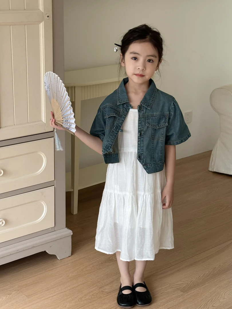 【小晴天】女童 2024 夏季 牛仔吊带裙套装YXB-2403