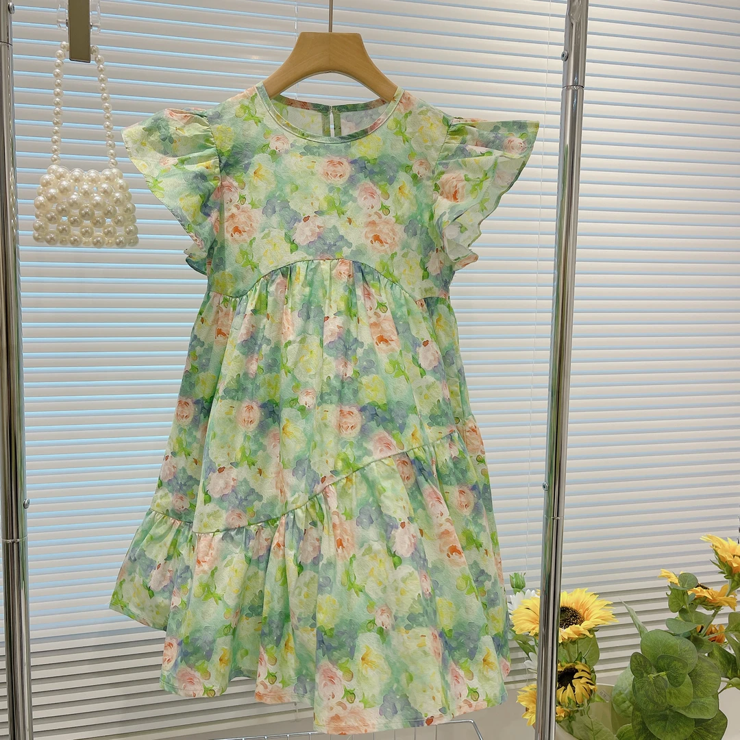【绿野仙踪】 女童 夏季 油画纯棉连衣裙