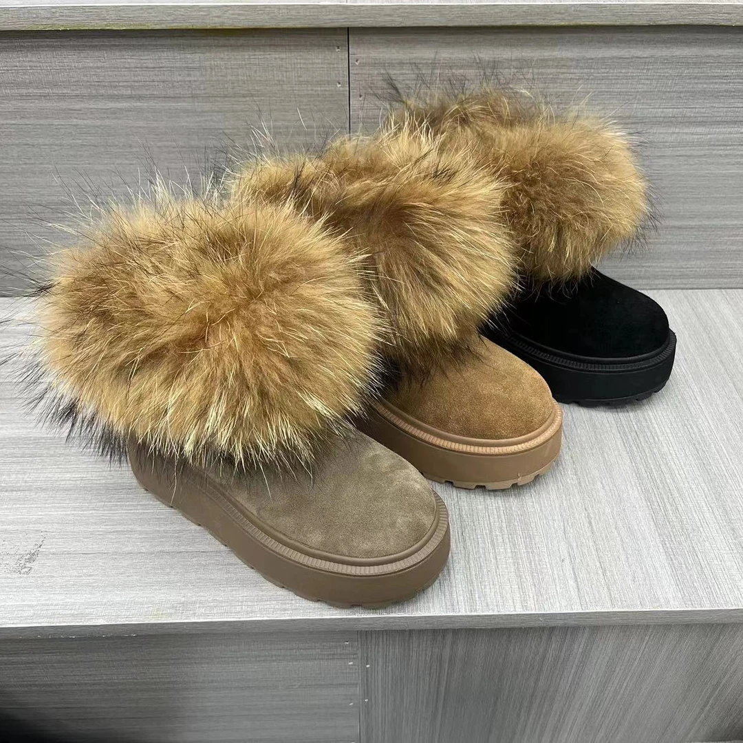 23231  增高8CM 2024年秋冬加绒保暖内增高雪地靴女冬加绒加厚