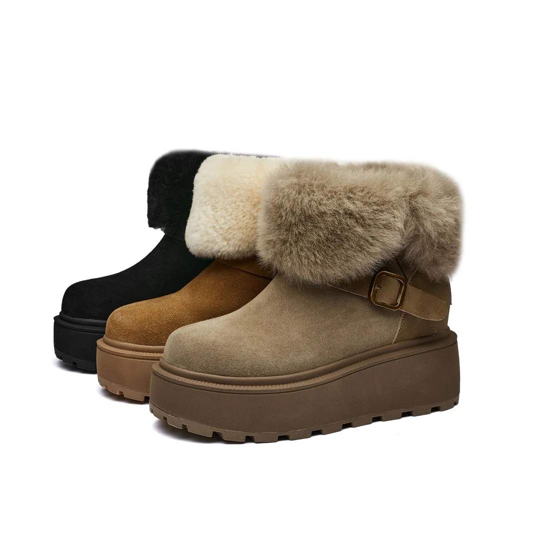 增高8CM   2024年秋冬新款时尚百搭厚底内增高潮流雪地靴9263-3