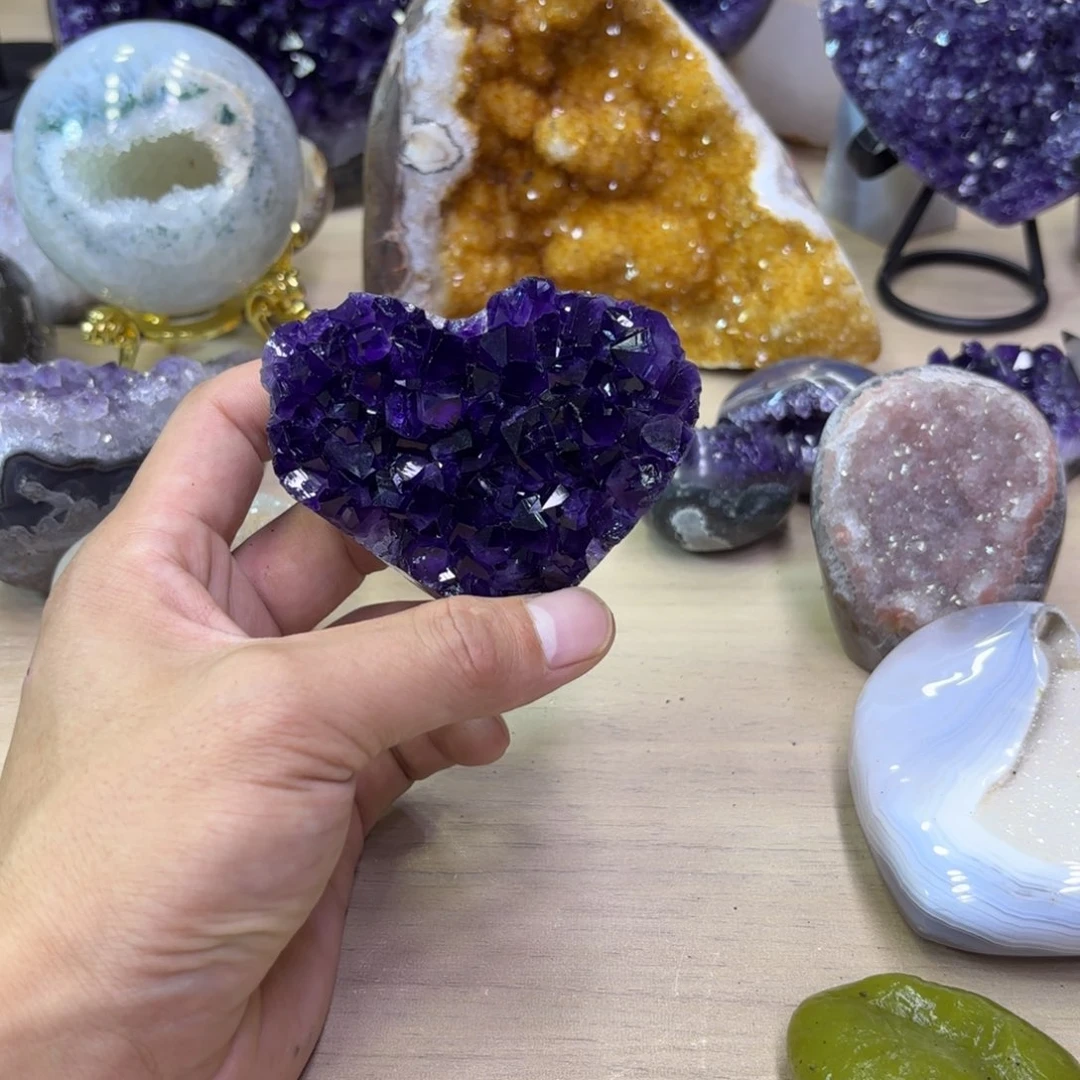 紫晶大型摆件（非配饰）银S925镶嵌