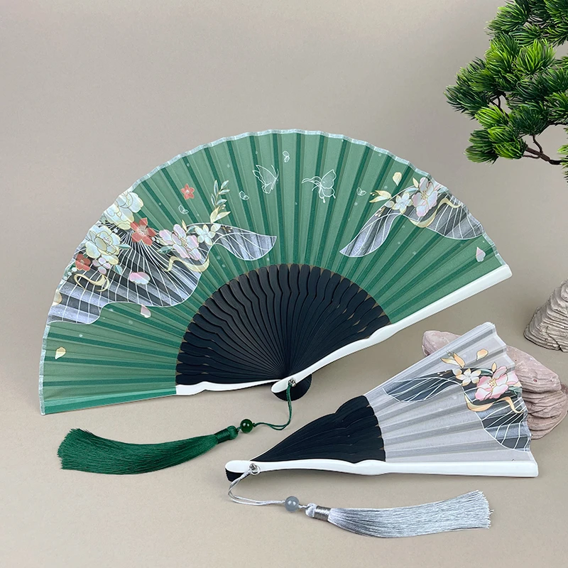 扇子夏天随身便携折叠古风折扇中国风女式汉服旗袍新中式国风扇子