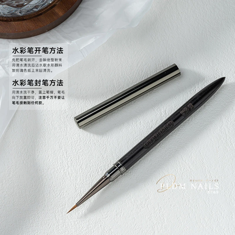 美甲水彩笔檀木勾线笔神器专业级水彩细节刻画指甲水粉笔彩绘极细