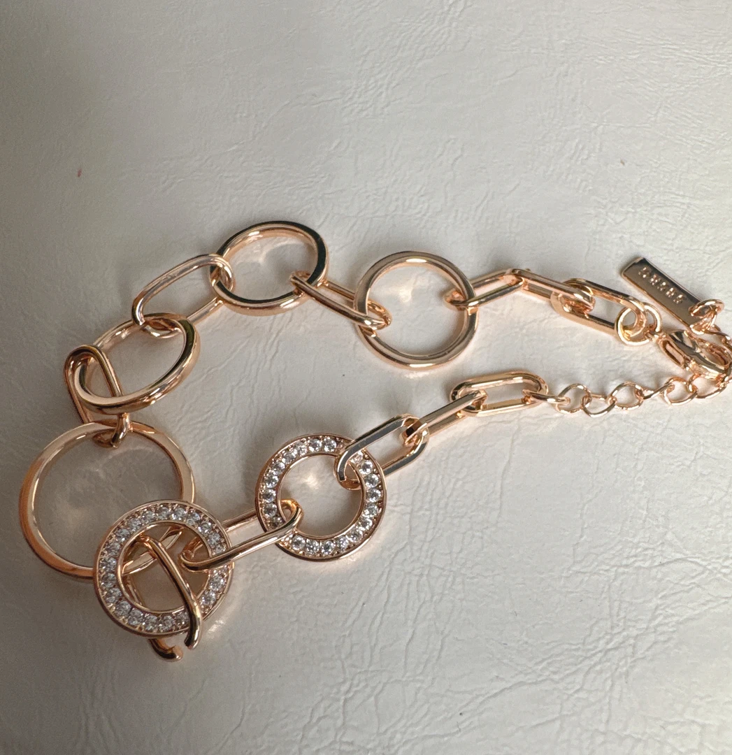 铜合金锆石手链 062-585俄罗斯镶嵌红石手链女豪华洋气镀手链