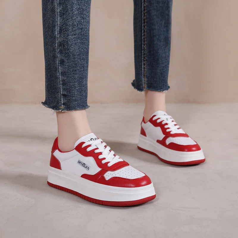王冠女鞋秋季休闲学生低帮低跟小白鞋时尚韩版网红ins板鞋BW23346
