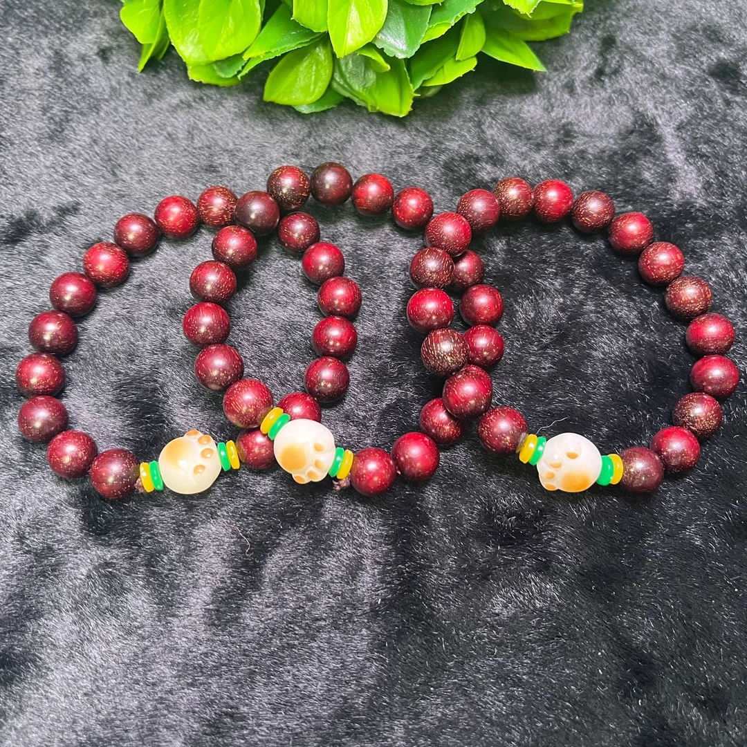 S7177（玉姐珠宝）血檀黄金檀香木红手串-多样性只发一件