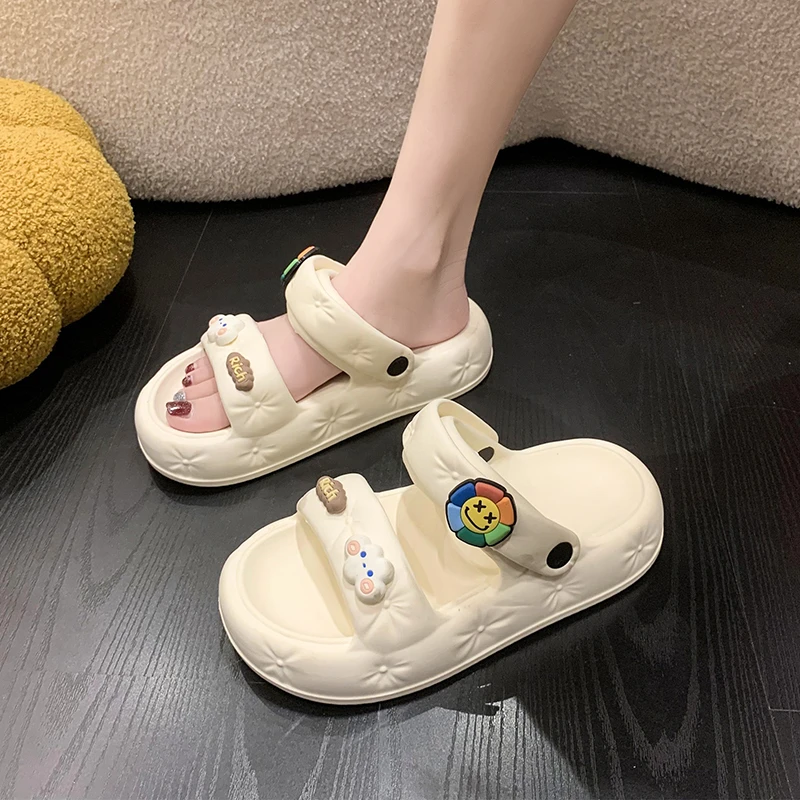 【爆款】网红时尚学生爆款厚底外穿外穿凉鞋软底ins踩屎感拖鞋