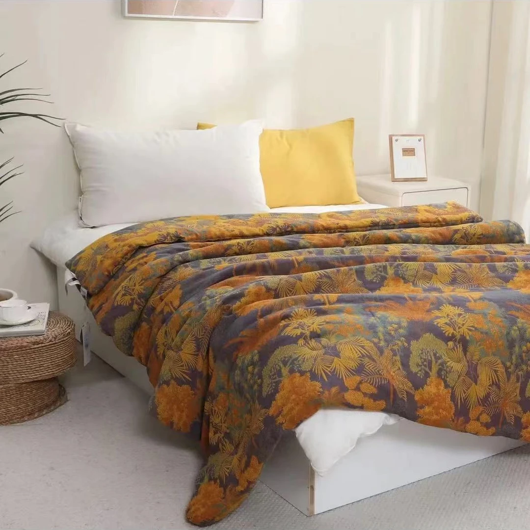 【丛林密语】纯棉色织双层纱润颜被--200*230