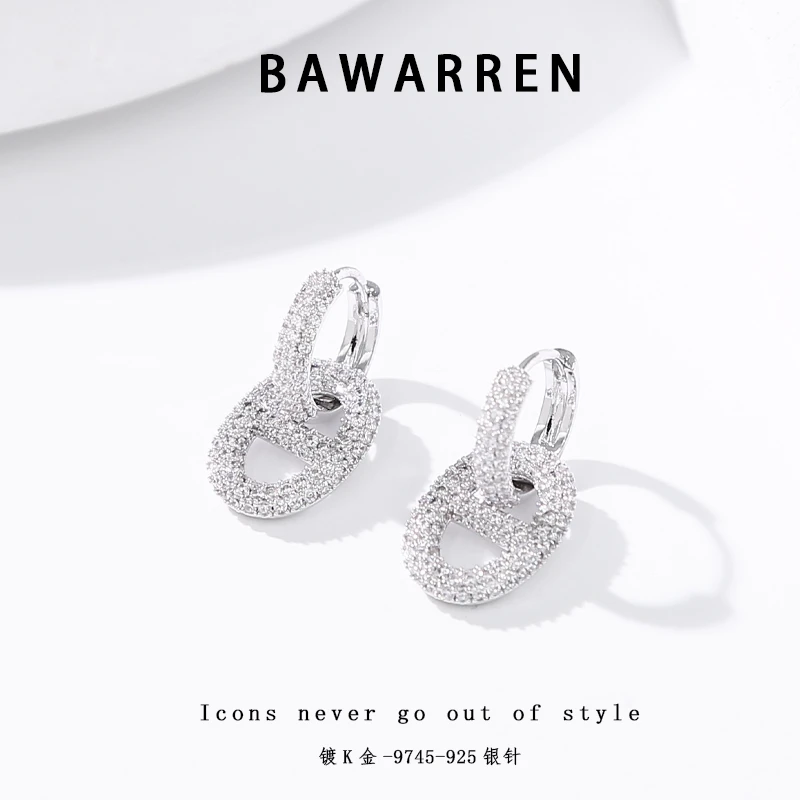 铜合金耳饰 9745-猪鼻精致耳扣耳钉简约百搭