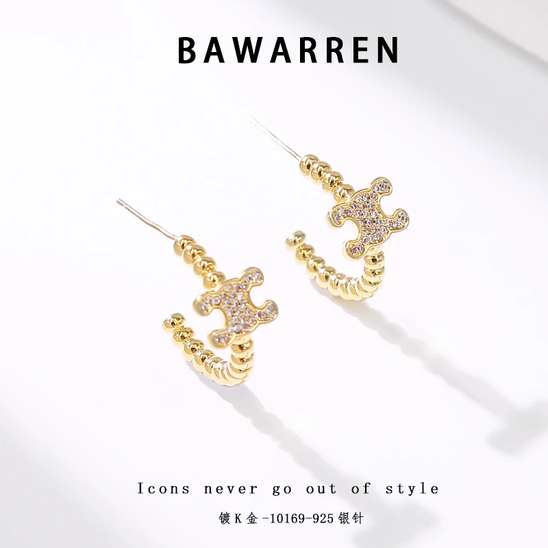 铜合金耳饰 10169-小众欧美优雅法式耳圈