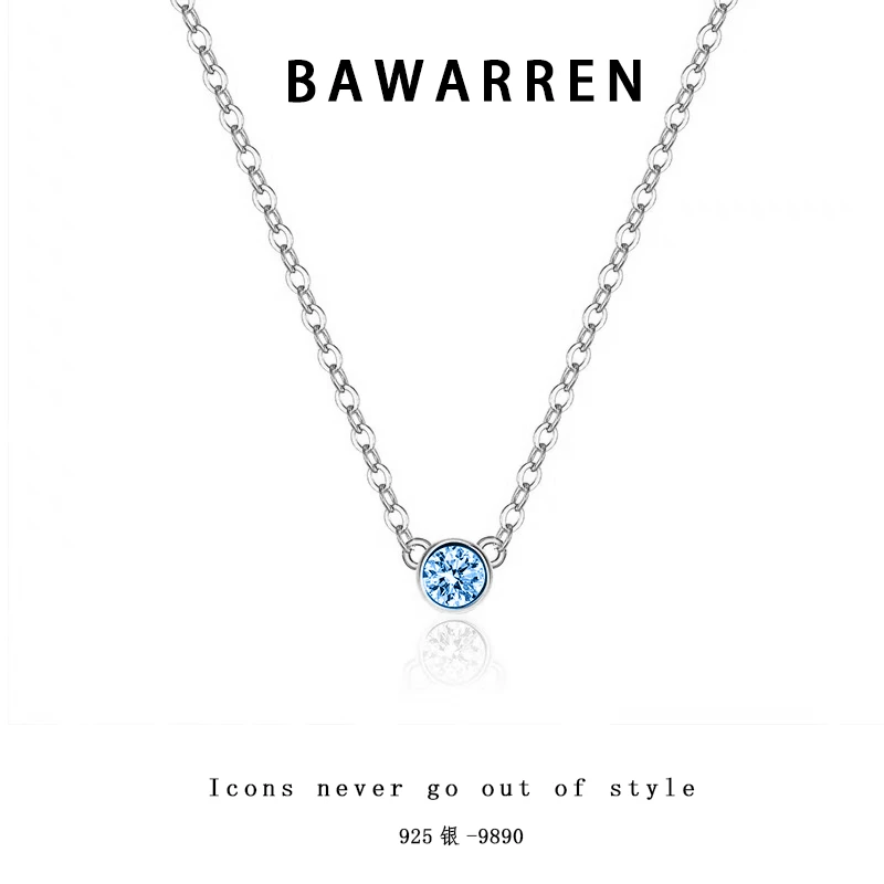 坠链均925银 9890-蓝泡泡精致项链欧美轻奢百搭