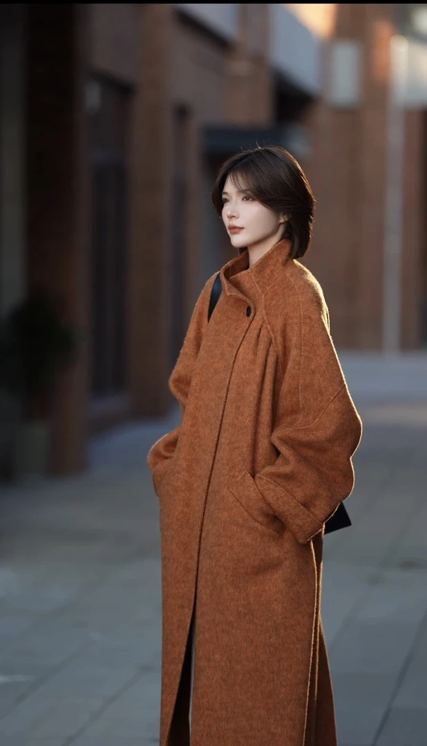 韩系简约通勤穿搭百搭宽松显瘦大衣女装2025年春秋新款时尚外套潮