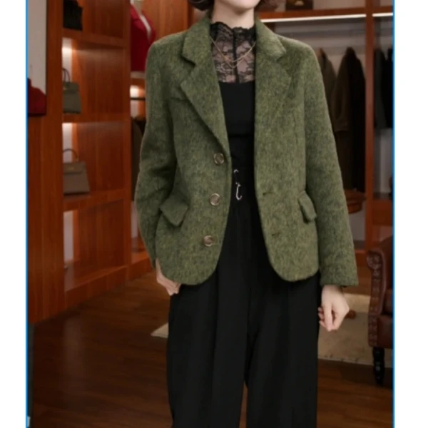 【LIANG】时尚网红西装领修身显瘦大衣秋冬24新款短款减龄百搭外套