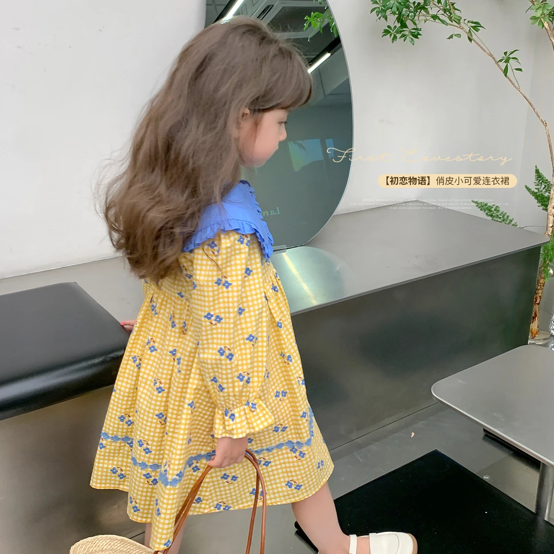 【沫沫妈】碎花女童连衣裙2023春季新款儿童公主裙宝长裙23CD7132