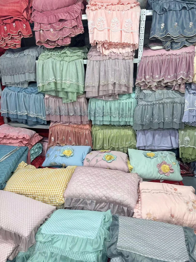 蕾丝款 山茶花 多功能 四件套