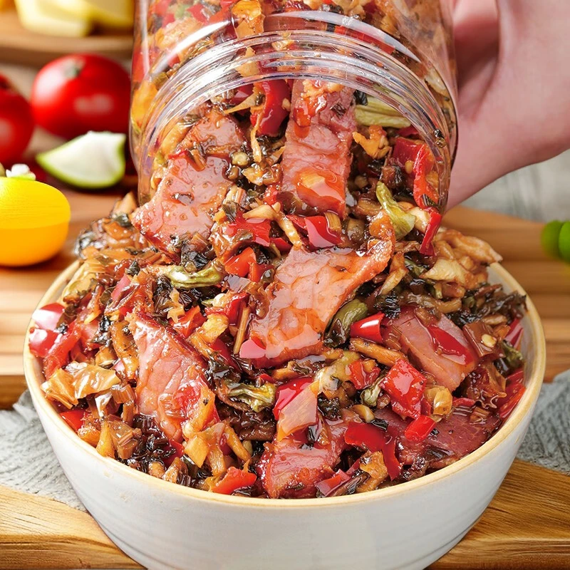 外婆菜腊肉罐装280g/瓶下饭菜湖南特产下饭酱香辣咸菜萝卜干拌饭