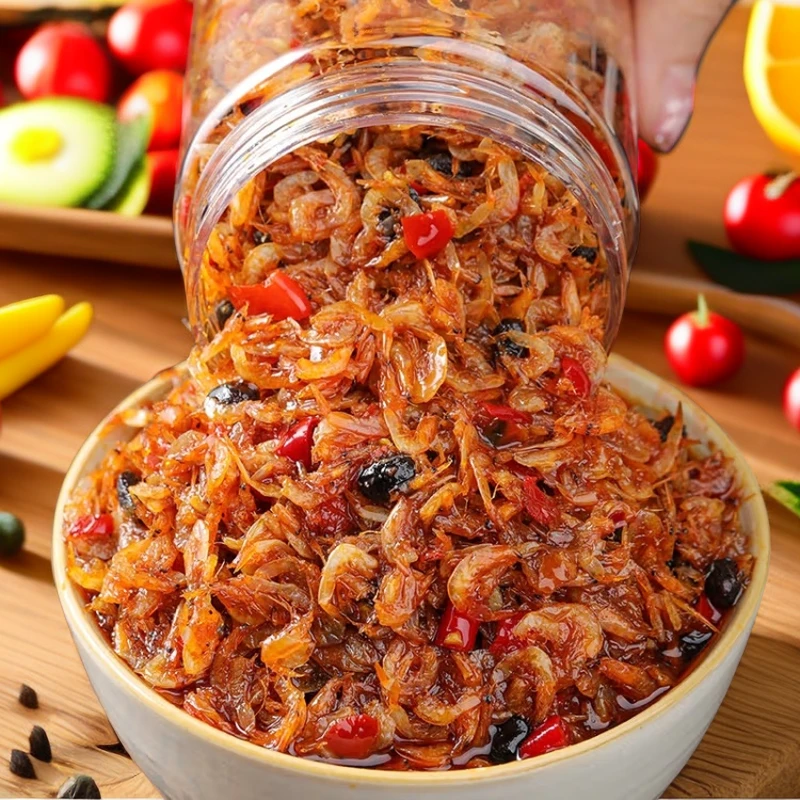 鲜虾拌饭酱下饭菜罐装湖南特产虾仔酱即食下饭菜虾仁小虾小鱼268g