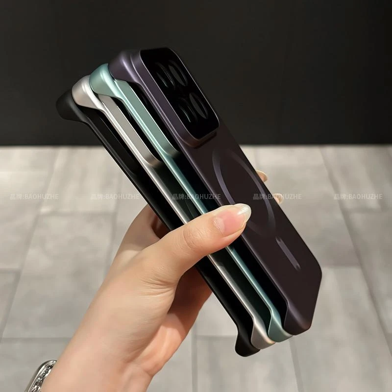 护镜磁吸无边框适用小米14/15pro手机壳小米17promax磨砂镜头全包