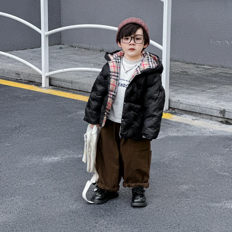 郝叔童品  HM101  休闲外套儿童连帽冬季小童秋冬宝宝保暖加厚