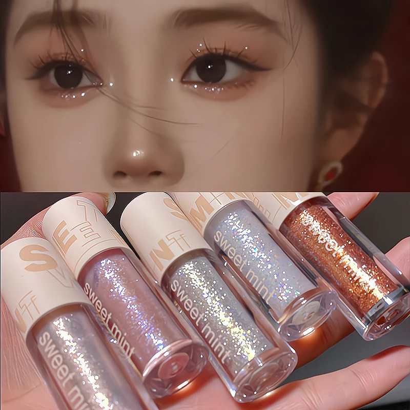 亮晶晶一滴泪液体眼影超闪珠光细闪爆闪亮片高光提亮眼线笔纯欲风