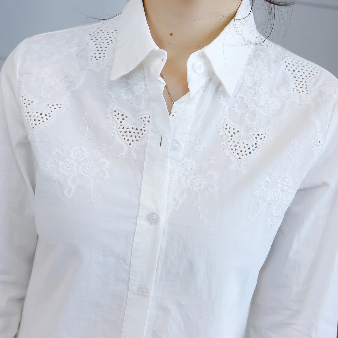 法式白色拼接衬衫女夏2024新款欧货宽松别致小衫洋气显瘦休闲上衣