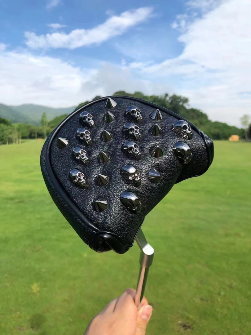 高尔夫推杆套 半圆骷髅头时尚推杆套 男女款磁吸球杆保护套
